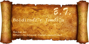Boldizsár Tamás névjegykártya
