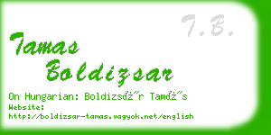 tamas boldizsar business card